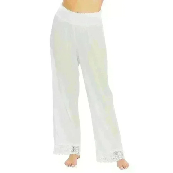 La Blanca Other - NEW! La Blanca Women's M Island Flare Cotton Cover-Up Pants NWT $84